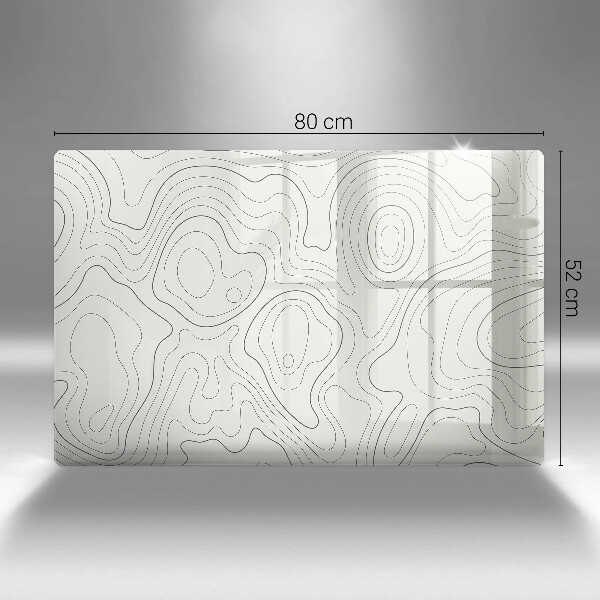 Krájecí prkénko skleněné Line art design
