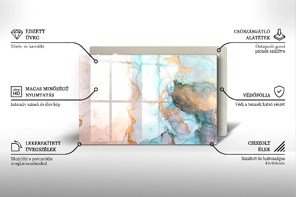 Krájecí prkénko skleněné Mramorová abstrakce