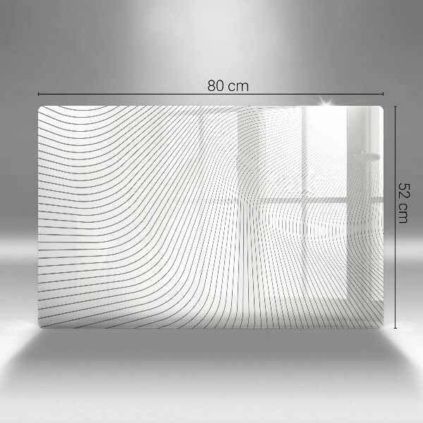 Krájecí prkénko skleněné Moderní čáry vzor