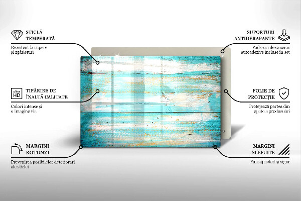 Krájecí prkénko skleněné Vintage dřevěné desky
