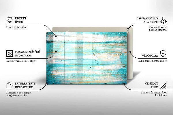 Krájecí prkénko skleněné Vintage dřevěné desky