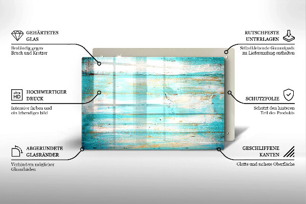 Krájecí prkénko skleněné Vintage dřevěné desky