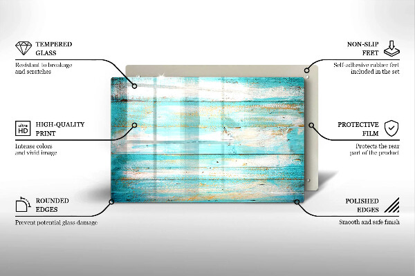 Krájecí prkénko skleněné Vintage dřevěné desky