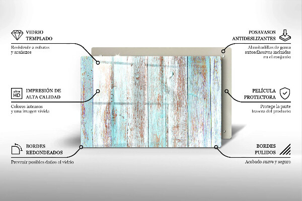 Skleněná deska do kuchyně Staré vintage desky