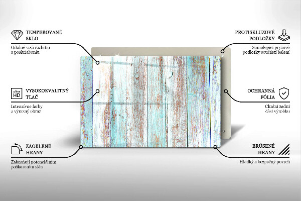 Skleněná deska do kuchyně Staré vintage desky