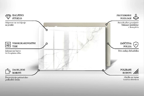 Krájecí prkénko skleněné Mramorové kamenné pozadí