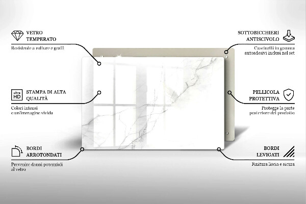 Krájecí prkénko skleněné Mramorové kamenné pozadí