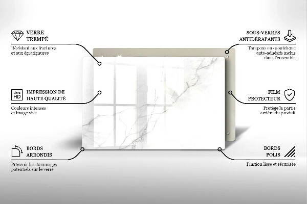 Krájecí prkénko skleněné Mramorové kamenné pozadí