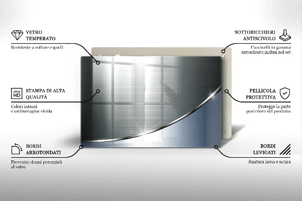 Skleněná deska do kuchyně Kovový abstrakce vzor