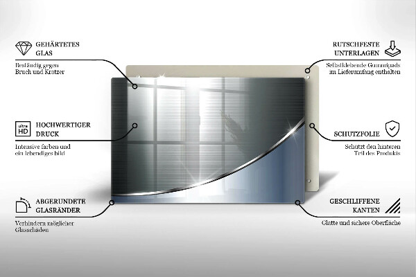 Skleněná deska do kuchyně Kovový abstrakce vzor