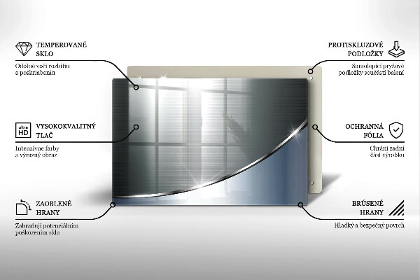 Skleněná deska do kuchyně Kovový abstrakce vzor