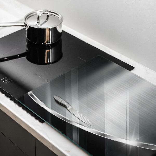 Krájecí prkénko skleněné Abstrakce s kovem