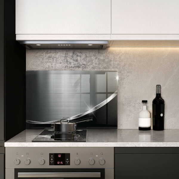 Krájecí prkénko skleněné Abstrakce s kovem