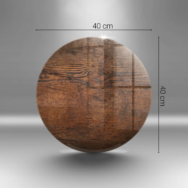 Skleněná deska do kuchyně Deska z tmavého dřeva