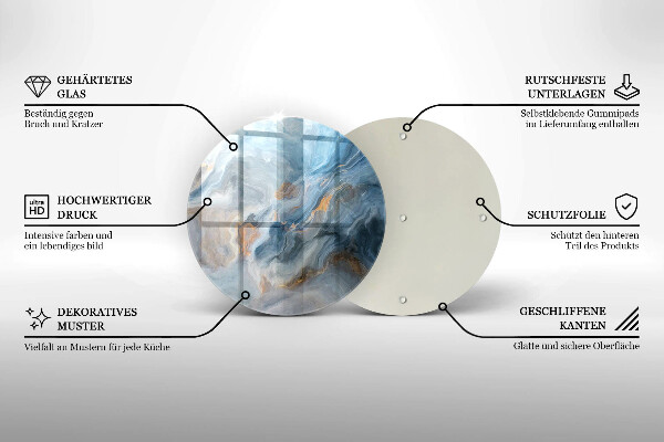 Skleněná deska do kuchyně Textura mramoru