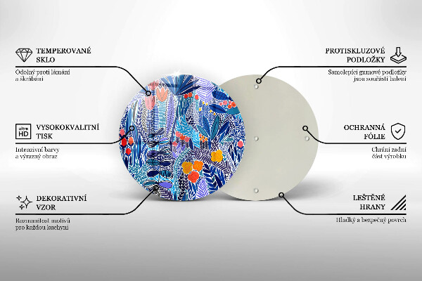 Krájecí prkénko skleněné Malovaná louka