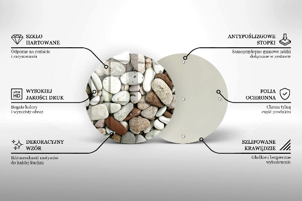 Skleněná deska do kuchyně Malé kameny pozadí