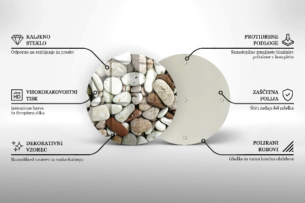 Skleněná deska do kuchyně Malé kameny pozadí