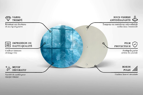 Skleněná deska do kuchyně Modrá voda