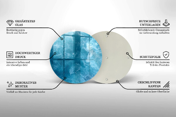 Skleněná deska do kuchyně Modrá voda