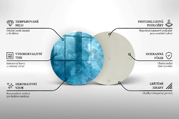 Skleněná deska do kuchyně Modrá voda