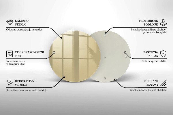 Skleněná deska do kuchyně Barva béžová