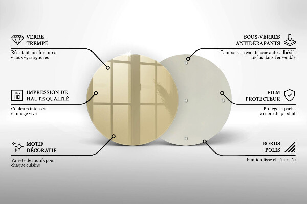 Skleněná deska do kuchyně Barva béžová