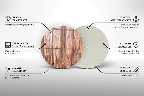 Skleněná deska do kuchyně Přírodní dřevo