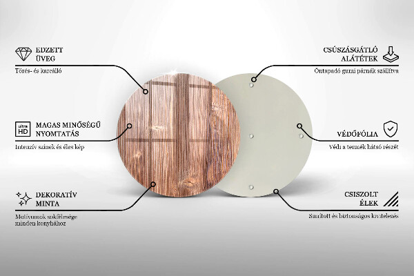 Skleněná deska do kuchyně Přírodní dřevo