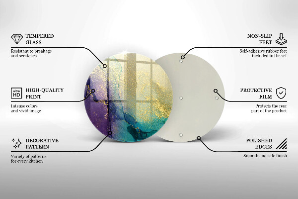 Skleněná deska do kuchyně Pozadí se zlatem