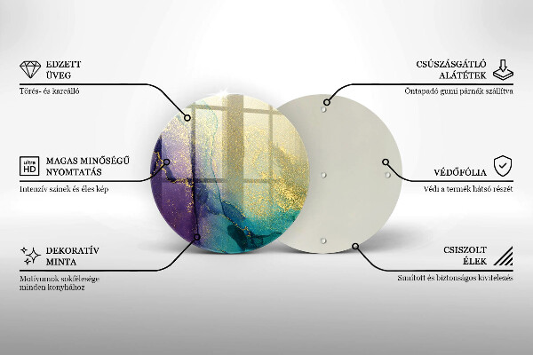 Skleněná deska do kuchyně Pozadí se zlatem