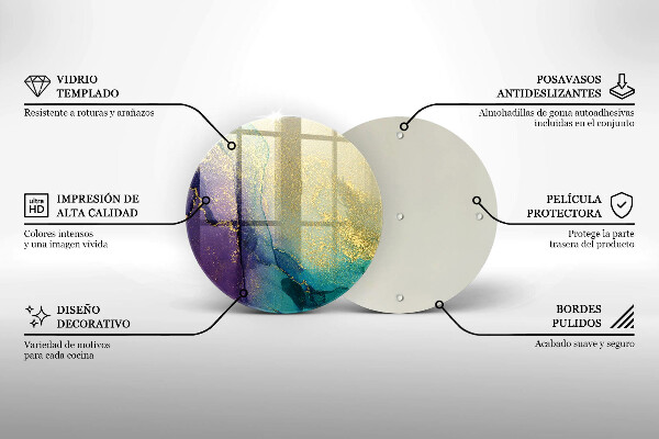 Skleněná deska do kuchyně Pozadí se zlatem