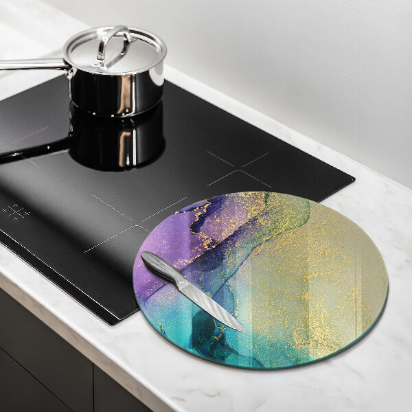 Skleněná deska do kuchyně Pozadí se zlatem