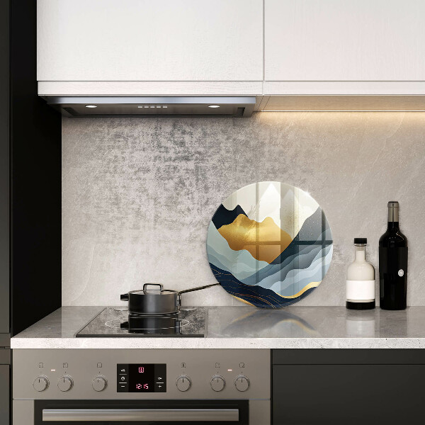 Skleněná deska do kuchyně Abstraktní hory