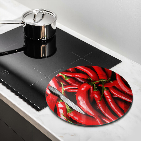 Skleněné krájecí prkénko Pálivé chilli papričky