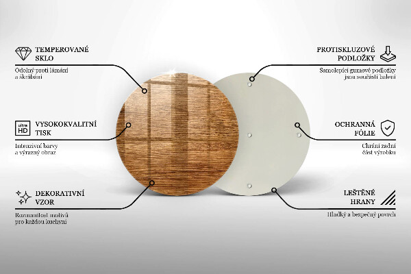 Skleněná deska do kuchyně Textura dřevěné desky