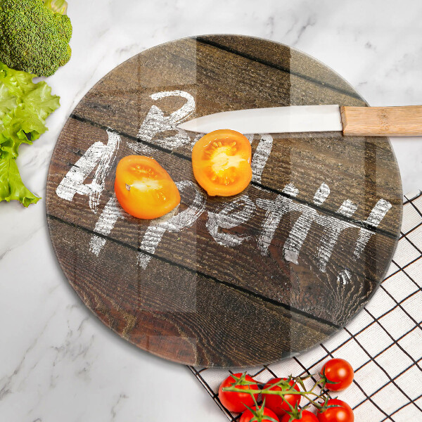 Skleněná deska do kuchyně Nápisové tabule bon appetit