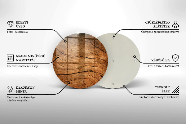 Skleněná deska do kuchyně Textura dřevěné desky