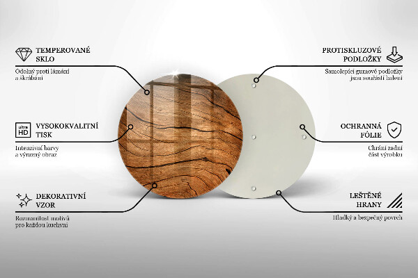 Skleněná deska do kuchyně Textura dřevěné desky