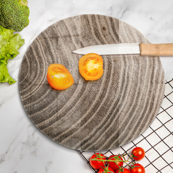 Skleněná deska do kuchyně Dřevěné kroužky