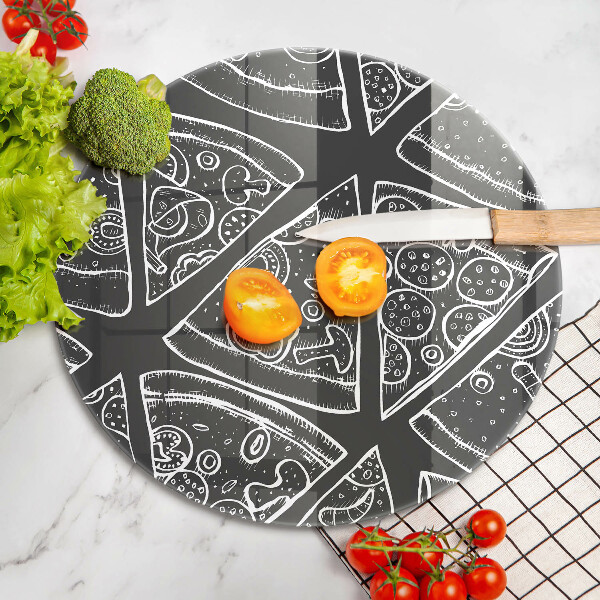 Skleněná deska do kuchyně Pizza ilustrace