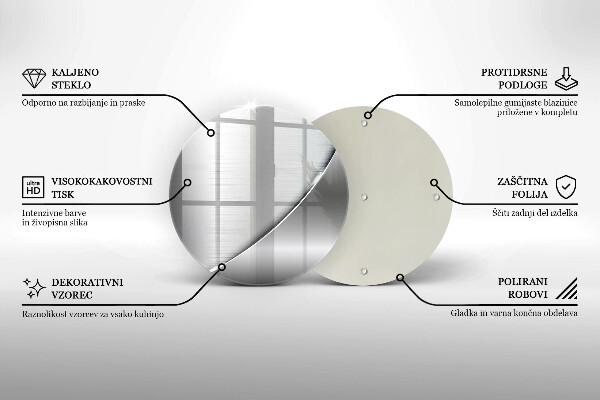Skleněná deska do kuchyně Kovové tvary