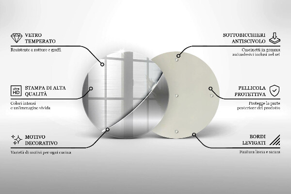 Skleněná deska do kuchyně Kovové tvary