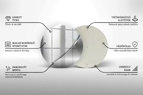Skleněná deska do kuchyně Kovové tvary