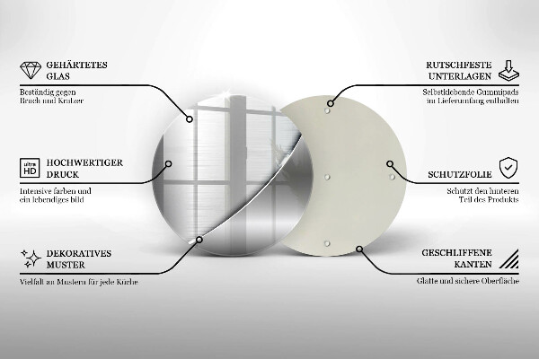 Skleněná deska do kuchyně Kovové tvary
