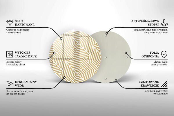 Skleněná deska do kuchyně Geometrické čáry