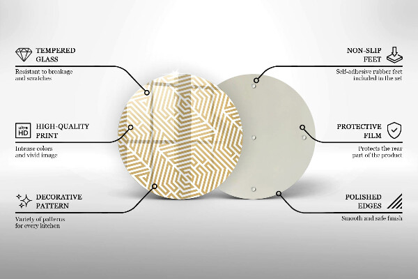 Skleněná deska do kuchyně Geometrické čáry