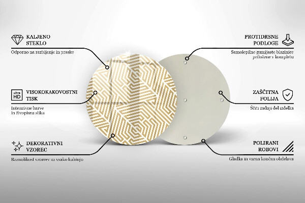 Skleněná deska do kuchyně Geometrické čáry