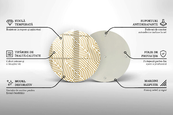 Skleněná deska do kuchyně Geometrické čáry