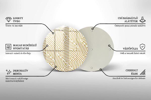 Skleněná deska do kuchyně Geometrické čáry